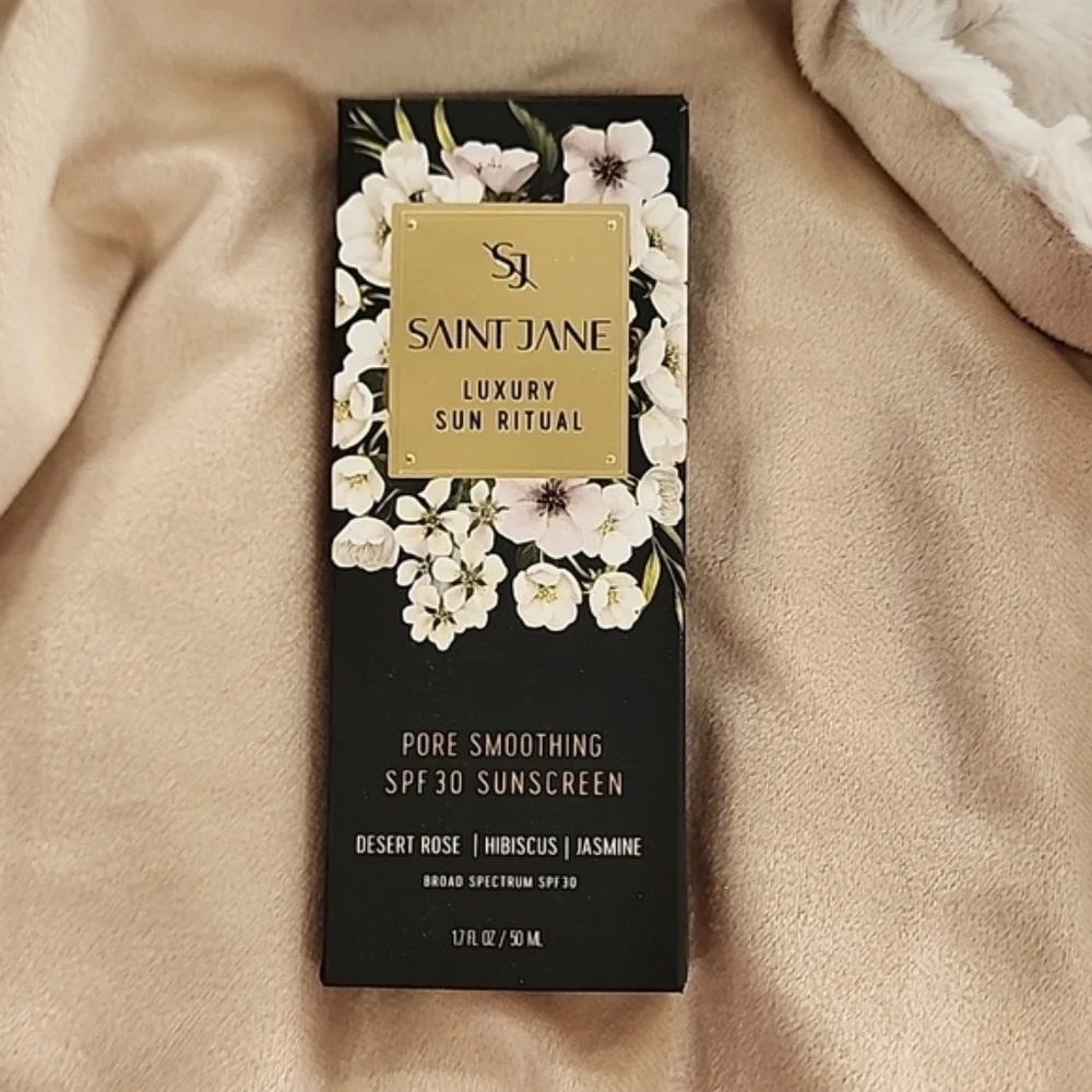Saint Jane Luxury Sun Ritual SPF 30 - Black & Gold Floral Box